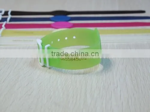 T5577/TK4100 RFID Green Wristbands for Festival Events/Party