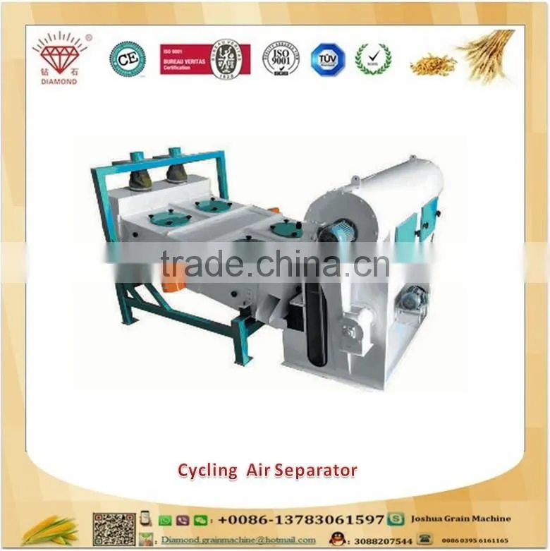 Wide usage flour mill removing light impurities cycling air separator