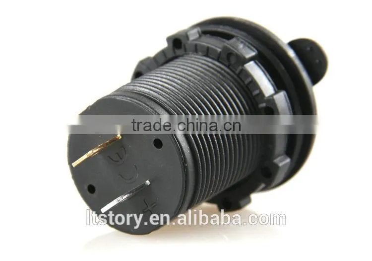 Round Waterproof DC Car Marine USB charger Socket with Plug