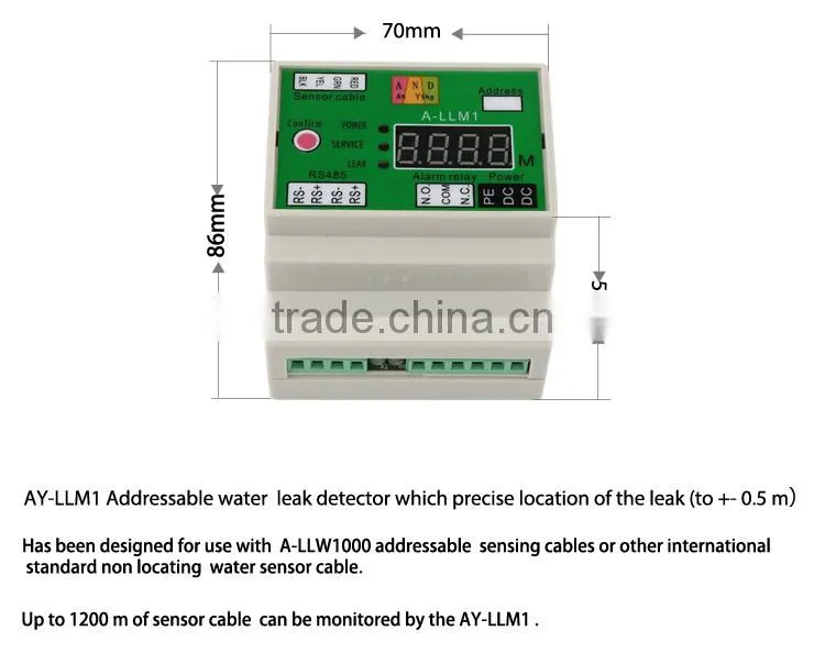 MODBUS water leak detector rs485, gsm water leak alarm, water warning leak detection alarm