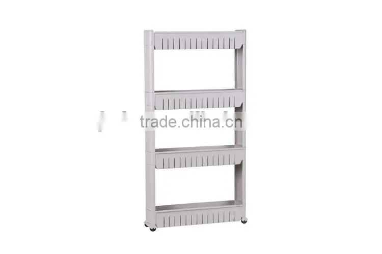 Multi-purpose Removable 4-layer Plastic Bathroom Shelf Crevice Gap Commodity Shelf