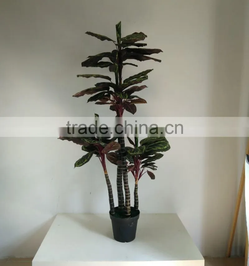 fake plant red plant artificial ornamental green plants