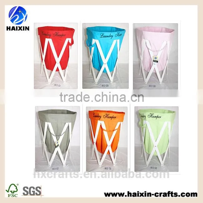 wooden foldable laundry basket/laundry hamper