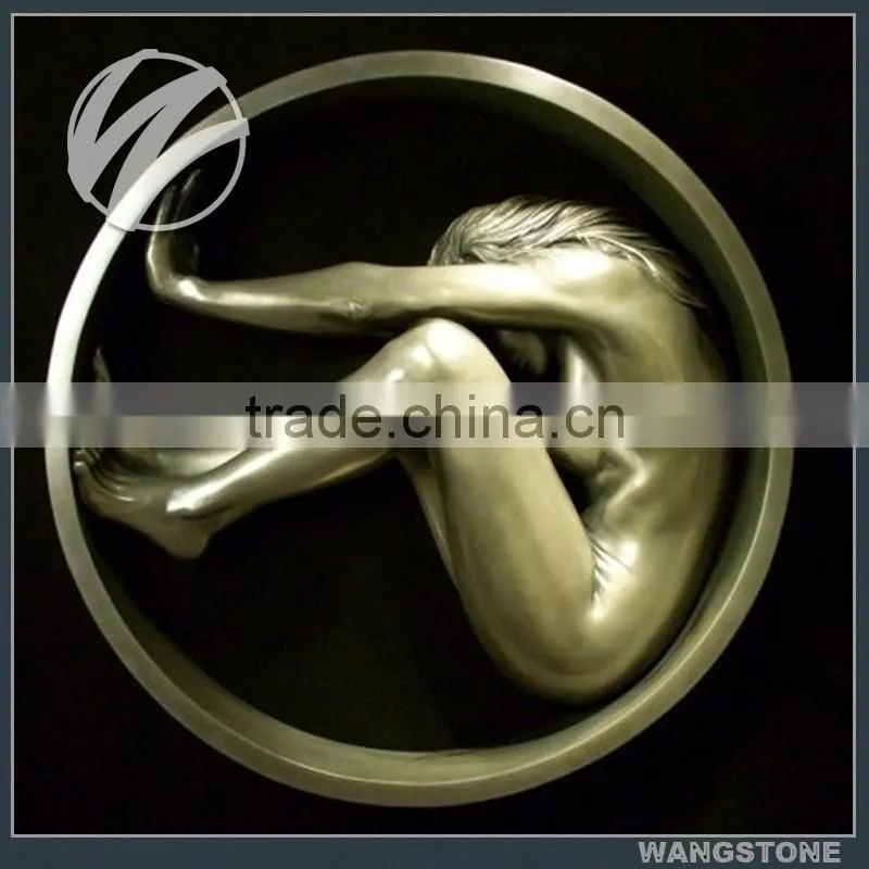 Modern outdoor polished large brass statues