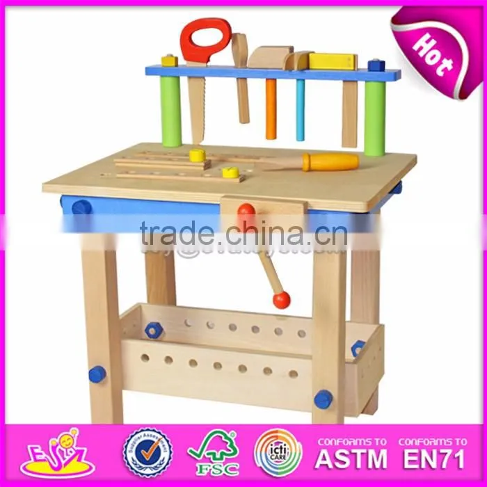 Best educational assemble tools wooden toy tool bench for children W03D043