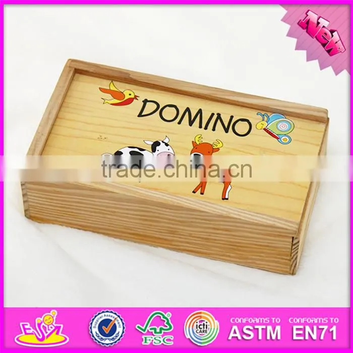2016 New and popular children wooden domino gift W15A062