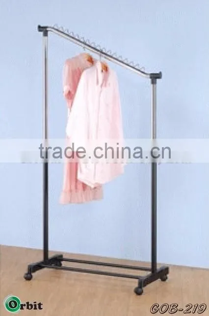 Heavy duty Mobile folding metal commercial garment rack