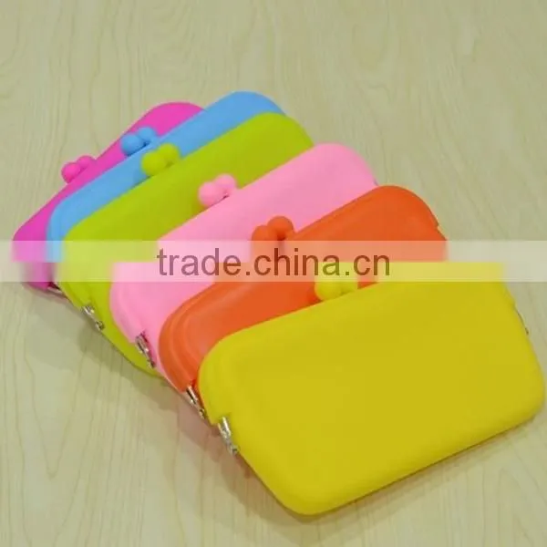 large chain belt straps inclined shoulder bag lady silicone long bag zipper mouth cosmetic bag multi-color optional