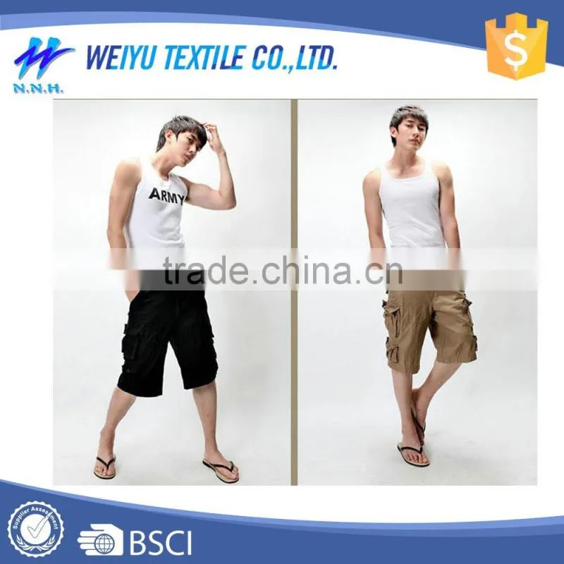 Cotton Men cargo shorts / plain dyed Teen Boy hot Shorts