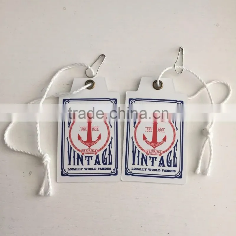 2016 hot sales custom high quality offset printing jeans Hang Tags Swing Tags