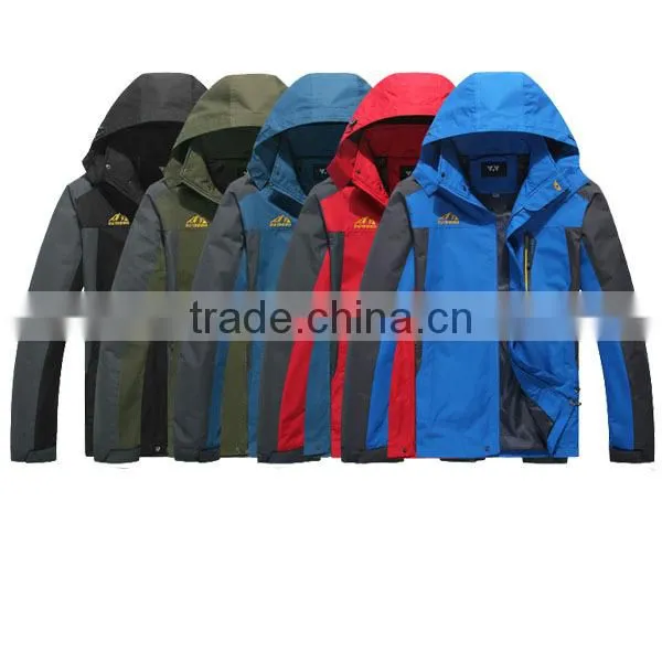Winter adult sport waterproof jacket with hood