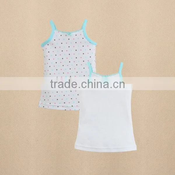 MOM AND BAB Baby Clothes Factory Design Knitted Baby Girls Vest 100% cotton