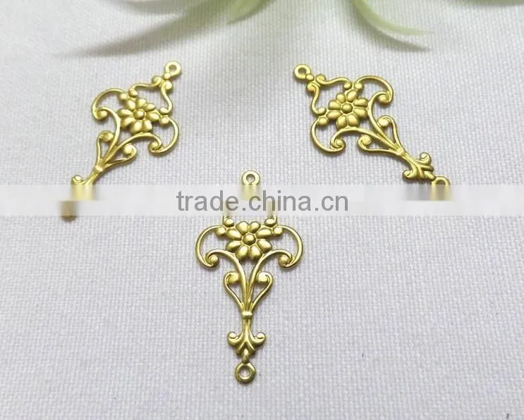 DIY hollow heart charm jewelry accessories brass heart charm shoe bag hair accessories