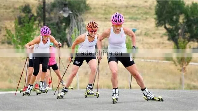 2016 NEW heated fiberglass skate roller skis,ski roller.green color