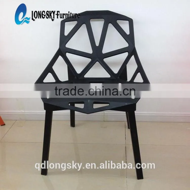 LS-4003 Wholesale Modern high quality Indoor and Outdoor Furniture PP dining chair plastic garden chair
