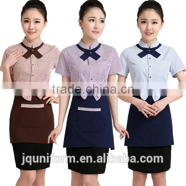 Restaurant Hotel Unisex Waiter Waitress Uniform Breathable Fabric coffee Staff Work Uniform