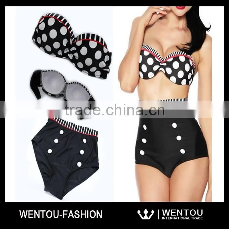 Wholesale High Waist Bikini Girls Swimwear