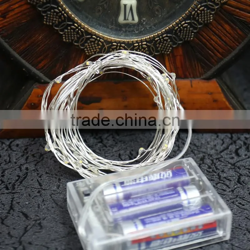 10M 100 LEDS Warm White LEDs Copper Wire 3AA Battery Powered LED String Lights