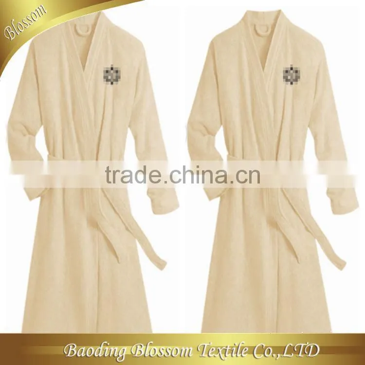 textile china factory microfiber plain dyed kimono collar bathrobe