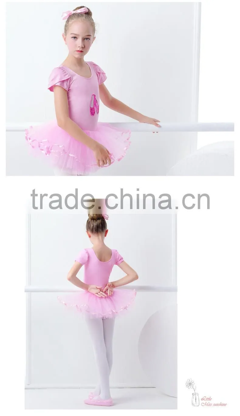 Pink Princess Tutu Dress Pretty Sequins Girls Ballet Tutu Dress