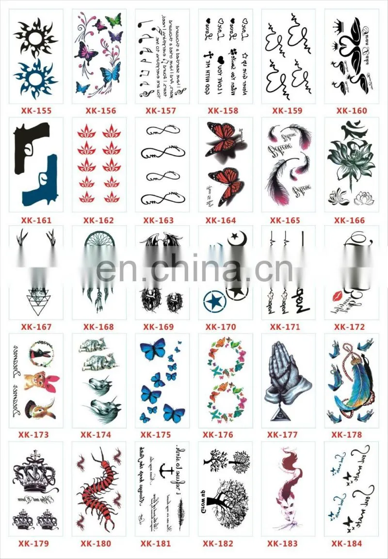 Wholesale Customized Temporary Tattoo Paper Temporary Tattoo Sticker Temporary Tattoo