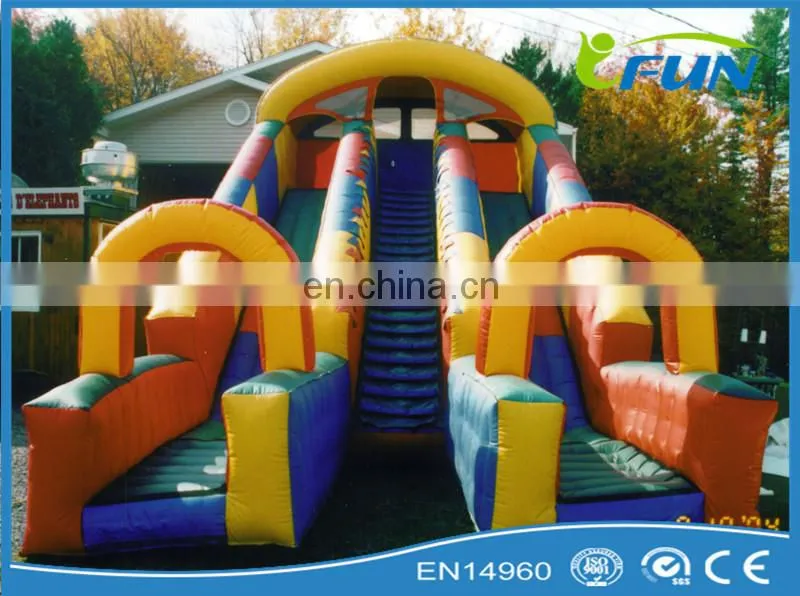 blue inflatable slide / giant inflatable sldie / inflatable water slide for kids or adults