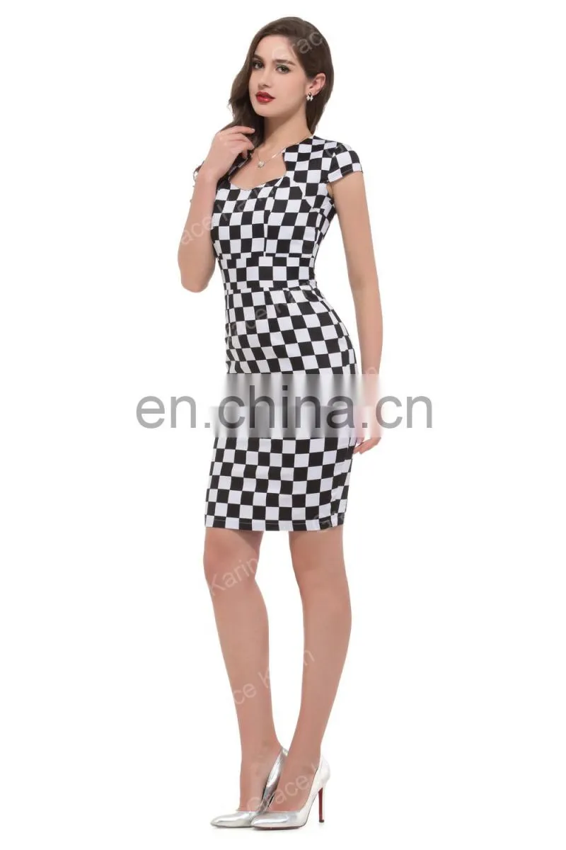 Grace Karin Retro Style Swing 50s Housewife Retro Pinup Dress CL007597-3