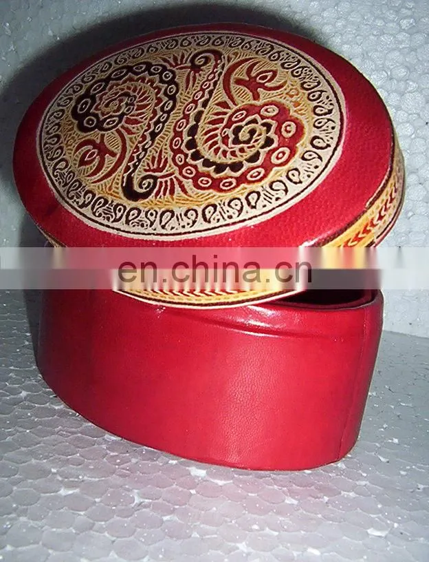 Leather cosmetic and jewelry box manufacturer, Original Goat leather jewellery and cosmetics box exporter
