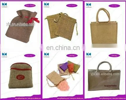 wholesale burlap fabric wine bottle bag