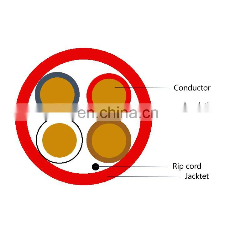 CCA or solid bare conductor 4core 6core 8core fire alarm cable