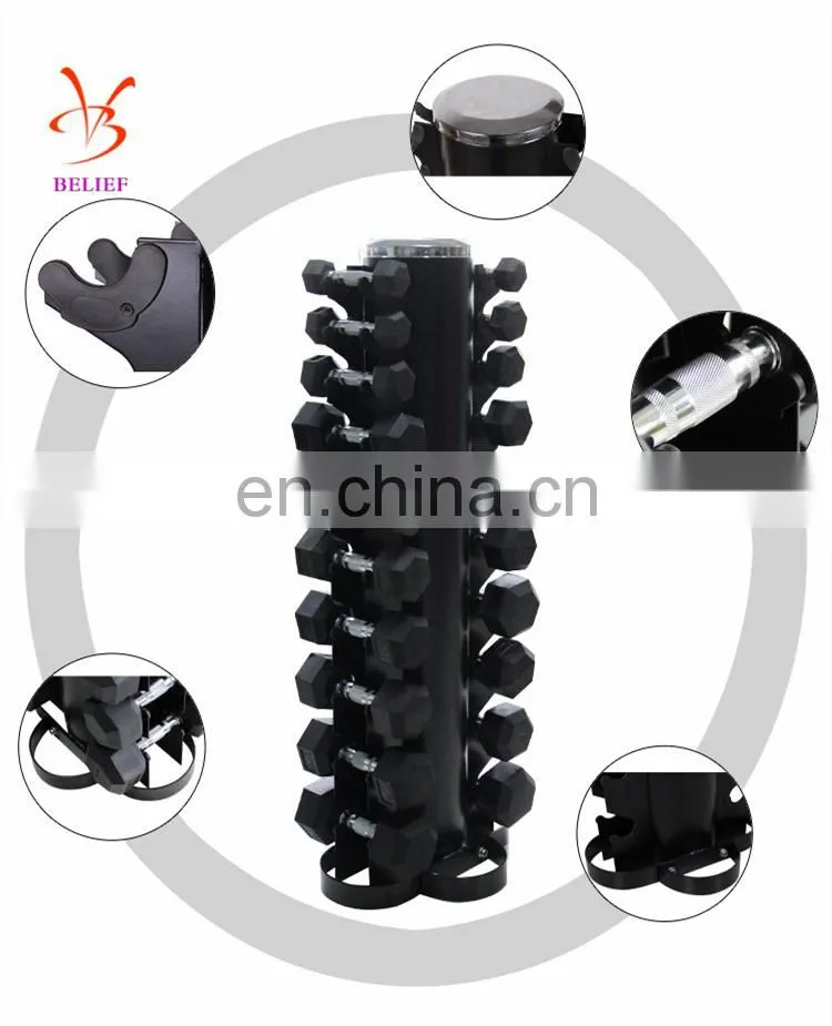Gym Equipment Steel Dumbbell Storage Rack For 10 Pairs