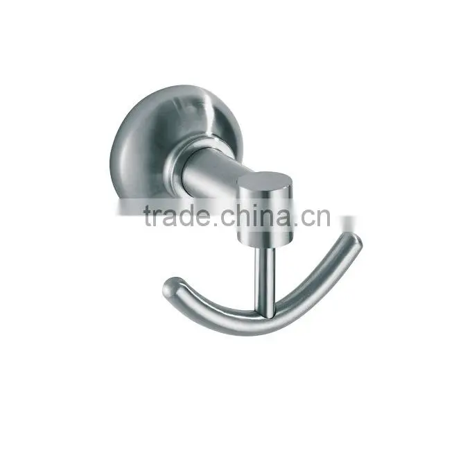 High Quality Wall-mounted Stainless Steel Double Clothes Hanger Hooks Bathroom Robe Hooks