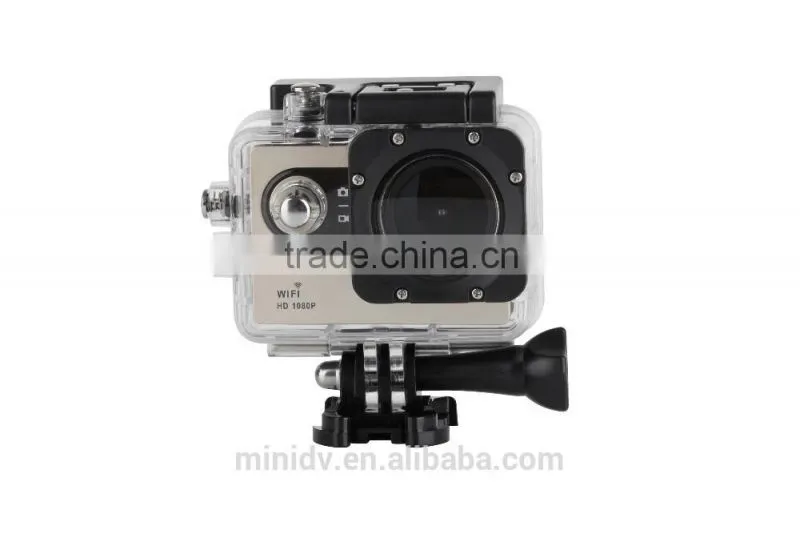 12MP Pixels NOVATEK 96655 FHD 1080P 30FPS 720P 60FPS WiFi Sport Action Camera 30M Waterproof with 2.0inch LTPS Wide Screen