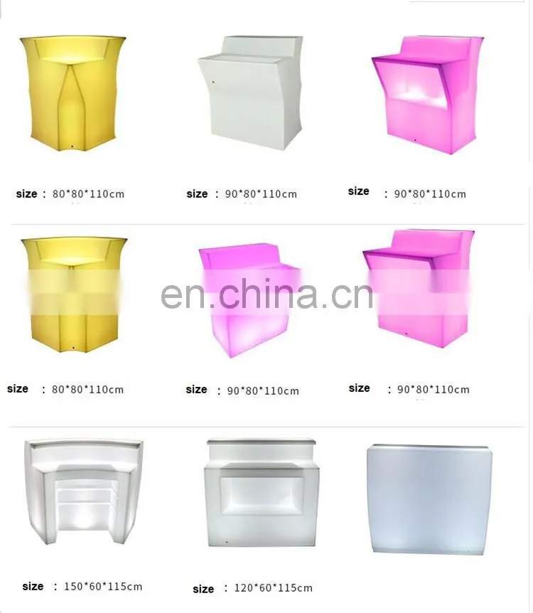 color changing led straight bar design led mobile bar portable cocktail waterproof led bar counter