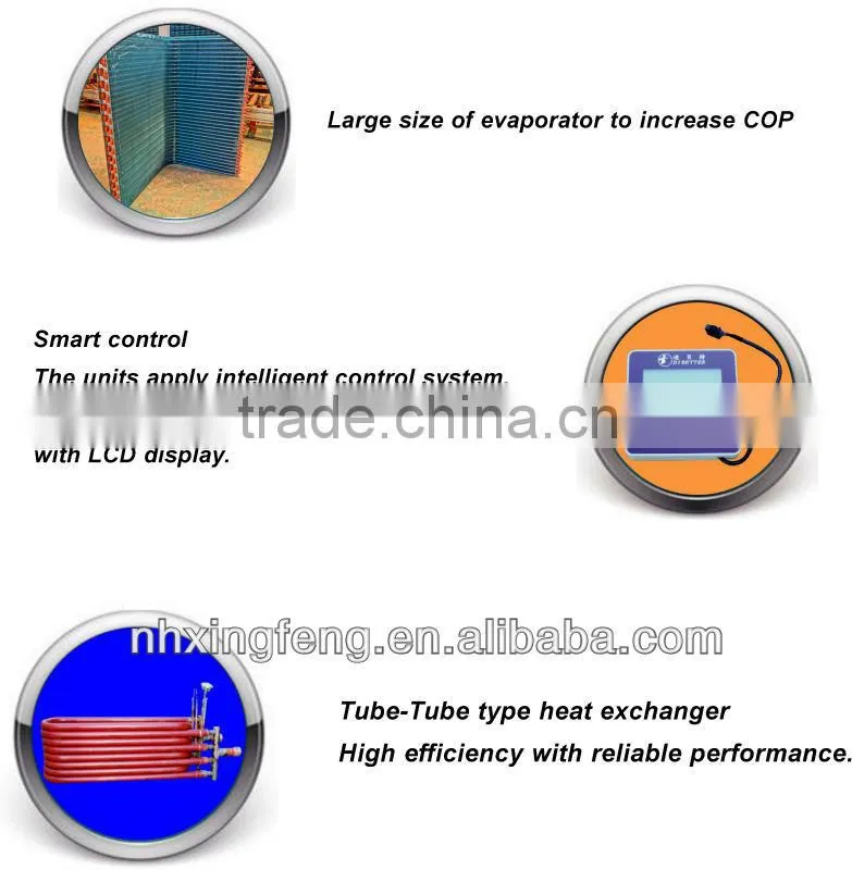 36kw China Split EVI heat pump for -25 degree ambient temp. using