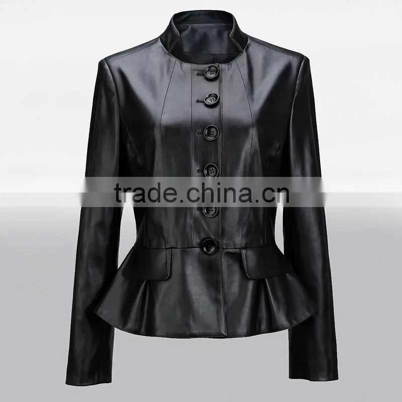 italian imported black leather jackets for women