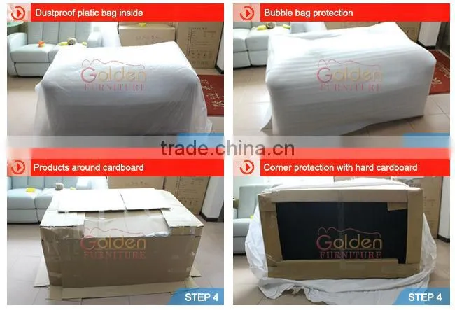 EM-ls6011# Golden Furniture white leather corner sofas with lamp