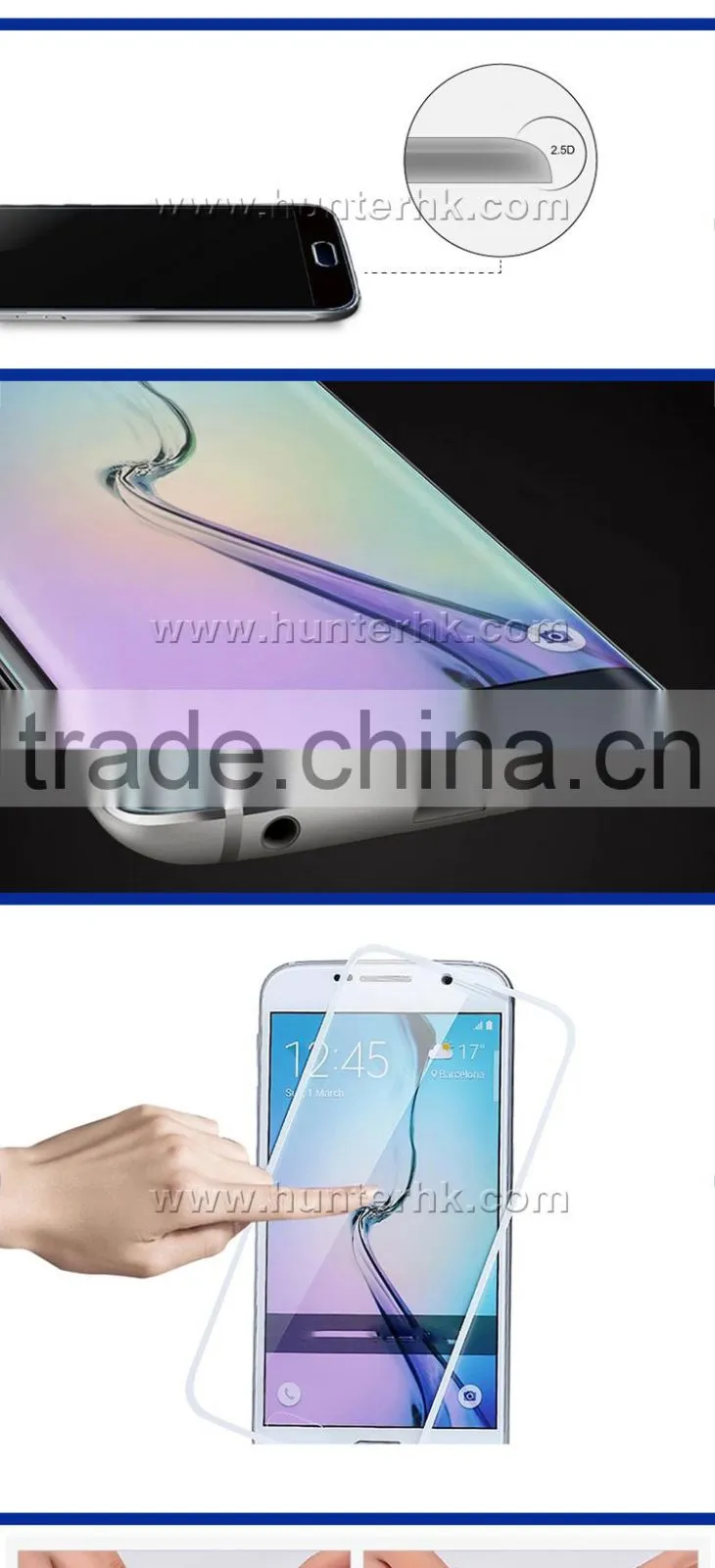 Good Quality Tempered Glass Screen Protector For Samsung S6