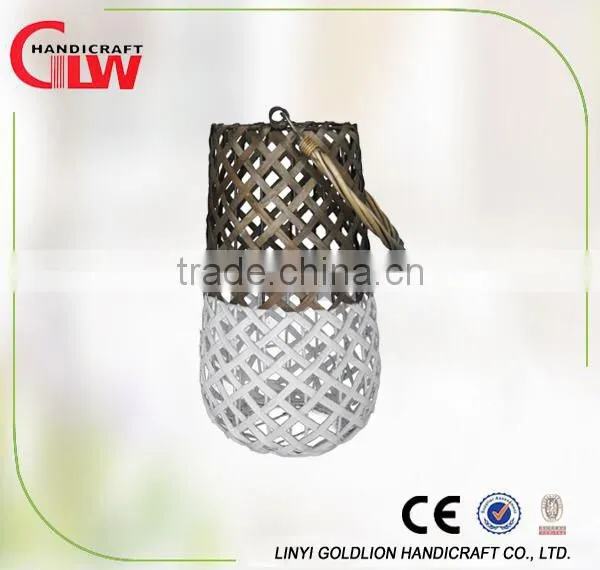 Antique design garden wicker lantern,bars decorative candle holders