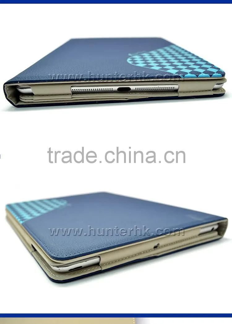 Blue Color PU Leather Tablet Case For iPad Mini