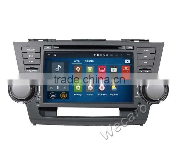 Wecaro WC-TH8012 android 5.1.1 car radio navigation for toyota highlander 2008-2014 android car dvd Bluetooth WIFI 3G Playstore