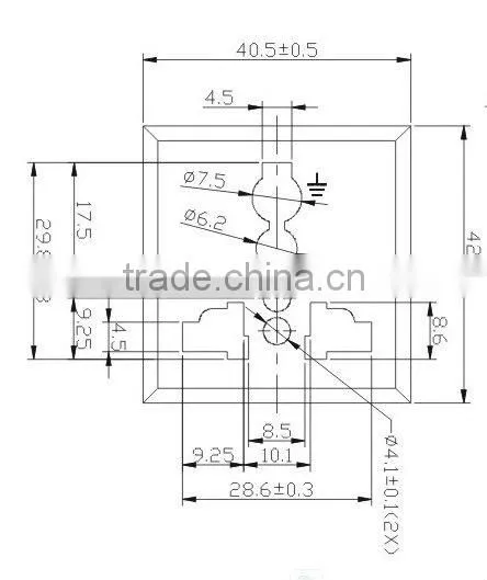 10A 250V AC universal wall socket