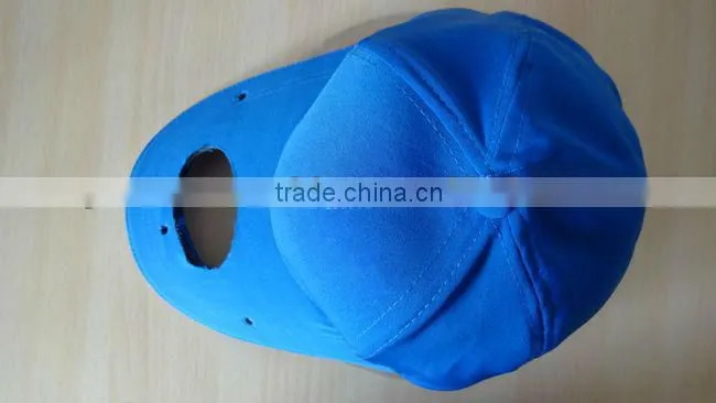 custom blank blue baseball solar fan cap