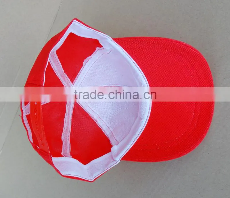 manufacture 5 panel red promotion hat