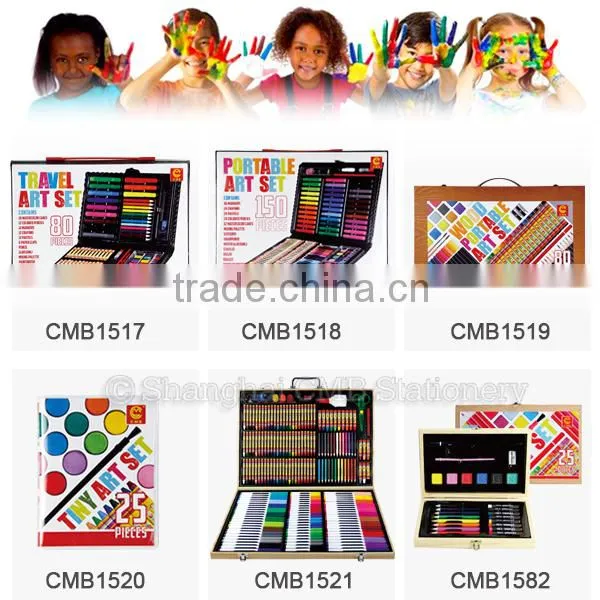 Eco creative natural wooden gift box rainbow art set