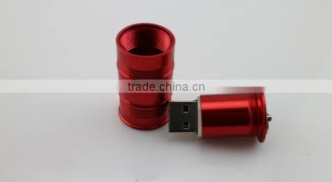 Metal Aluminium oil drum cans usb flash drive