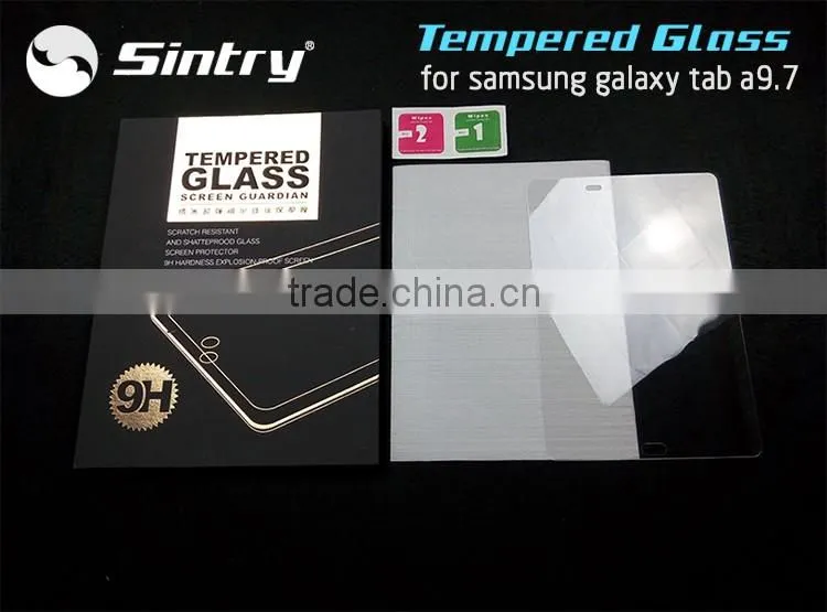 Bubble free High permeability tempered glass 9H anti explosion anti-drope phones screen protector for samsung galaxy tab a9.7