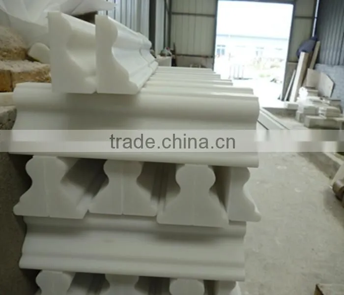 Pure white marble border