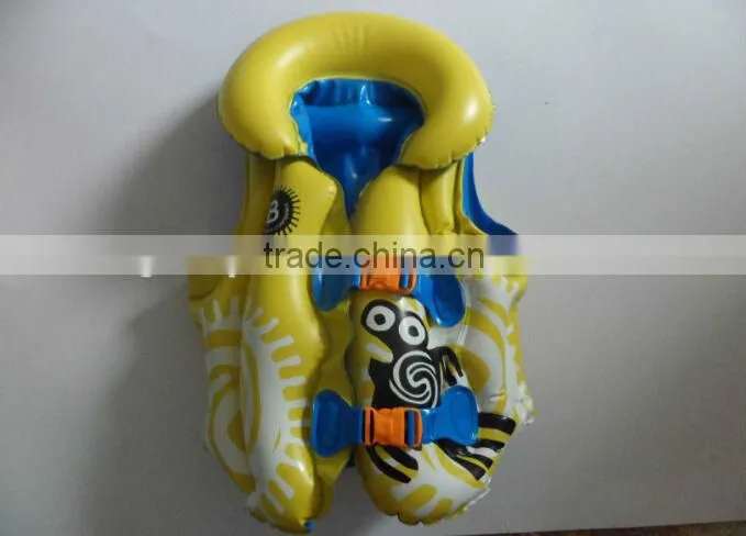 PVC inflatable life jacket for kids