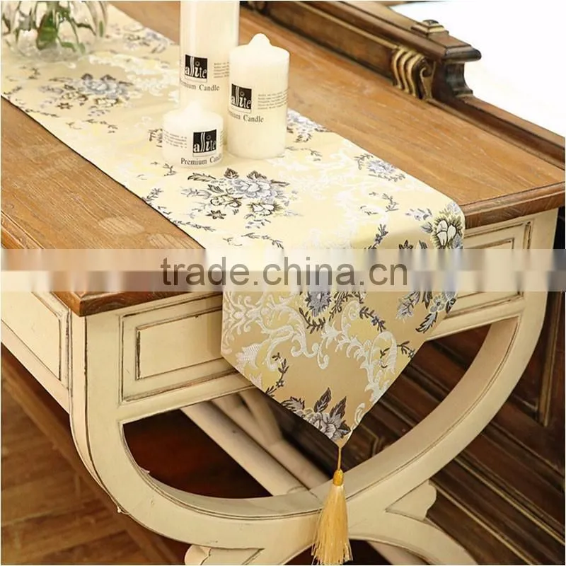 33*200cm new design european rose elegant satin table runners